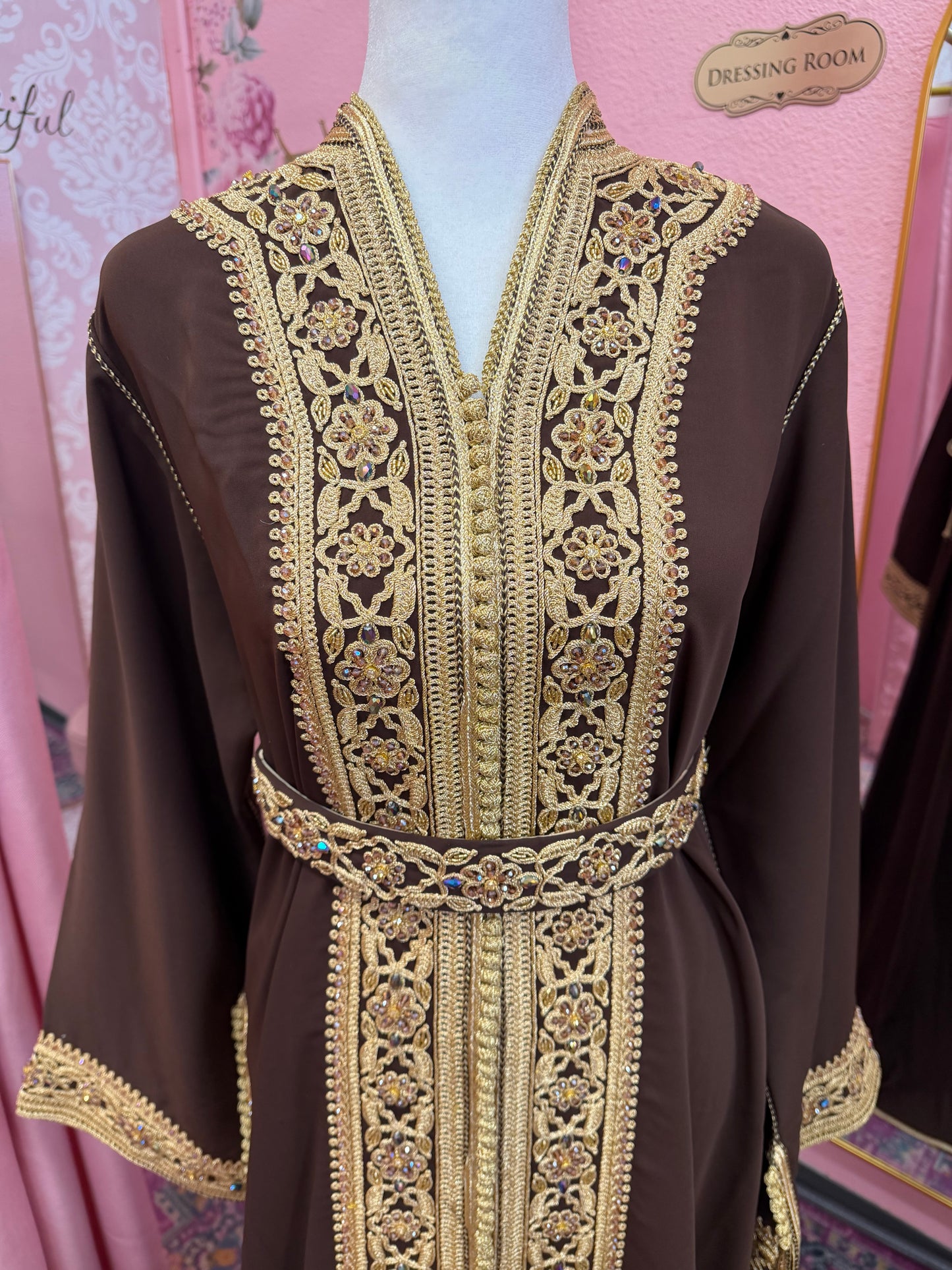 Moroccan Traditional Embellished Caftan