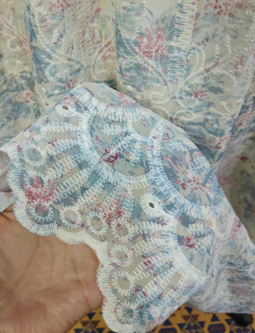 Floral Lace Ruffled Dress(Multi Color)