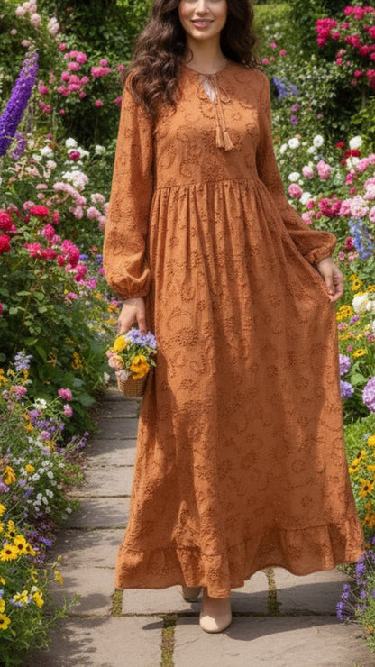 Turkish Style Embroidered Tassel Dress