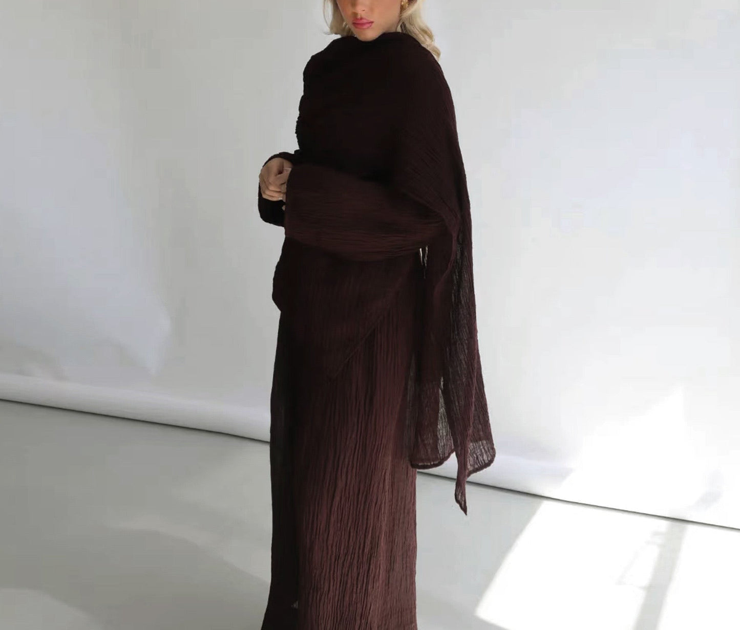 Cowl Neck Top Pant Suit Set