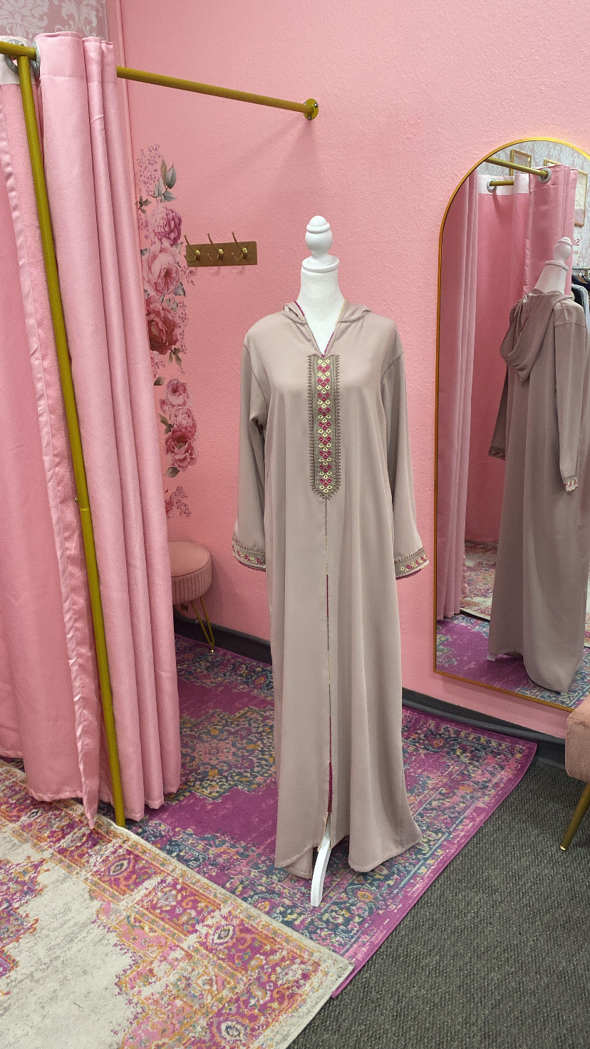 Traditional Moroccan Embroidered Djellaba