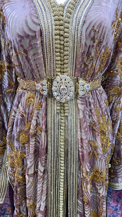 Moroccan Traditional Takchita Velvet Caftan