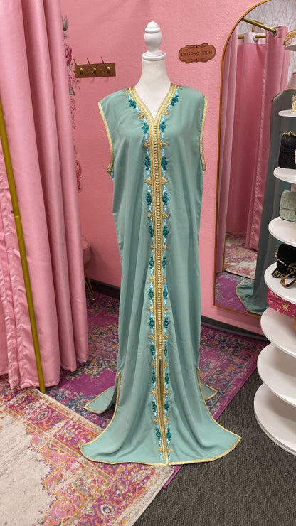 Moroccan Traditional Satin Lined Kimono Caftan