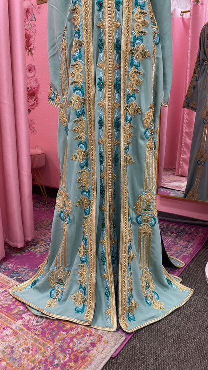 Moroccan Traditional Satin Lined Kimono Caftan