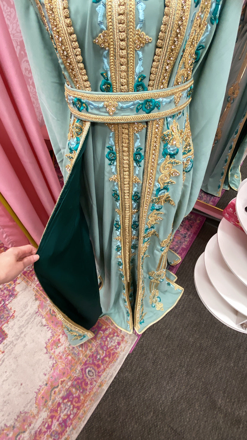 Moroccan Traditional Satin Lined Kimono Caftan