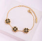 Elegant Stainless Steel Floral Bracelet
