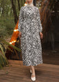 Turkish Black & White Pattern Dress