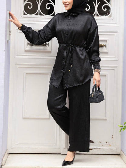 Turkish Satin Pant Suit Set