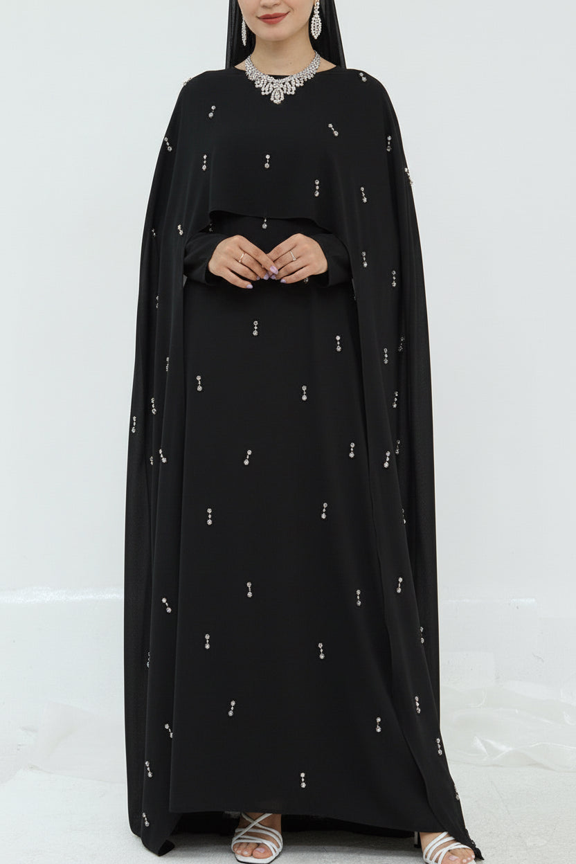 Embellished Princess Abaya Dress