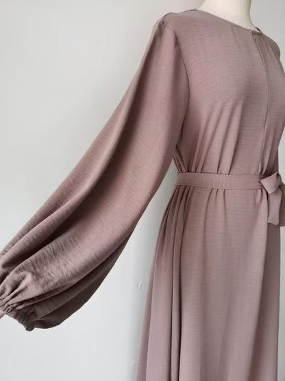 Beautiful Abaya Dress Chest Zipper