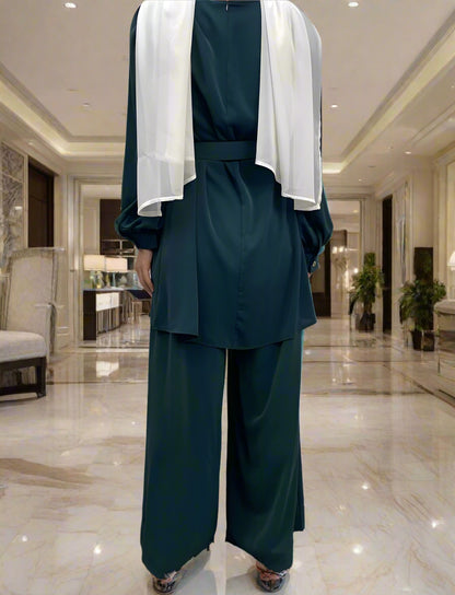 Dubai Style Belted Pant Suit(Multi Colors)