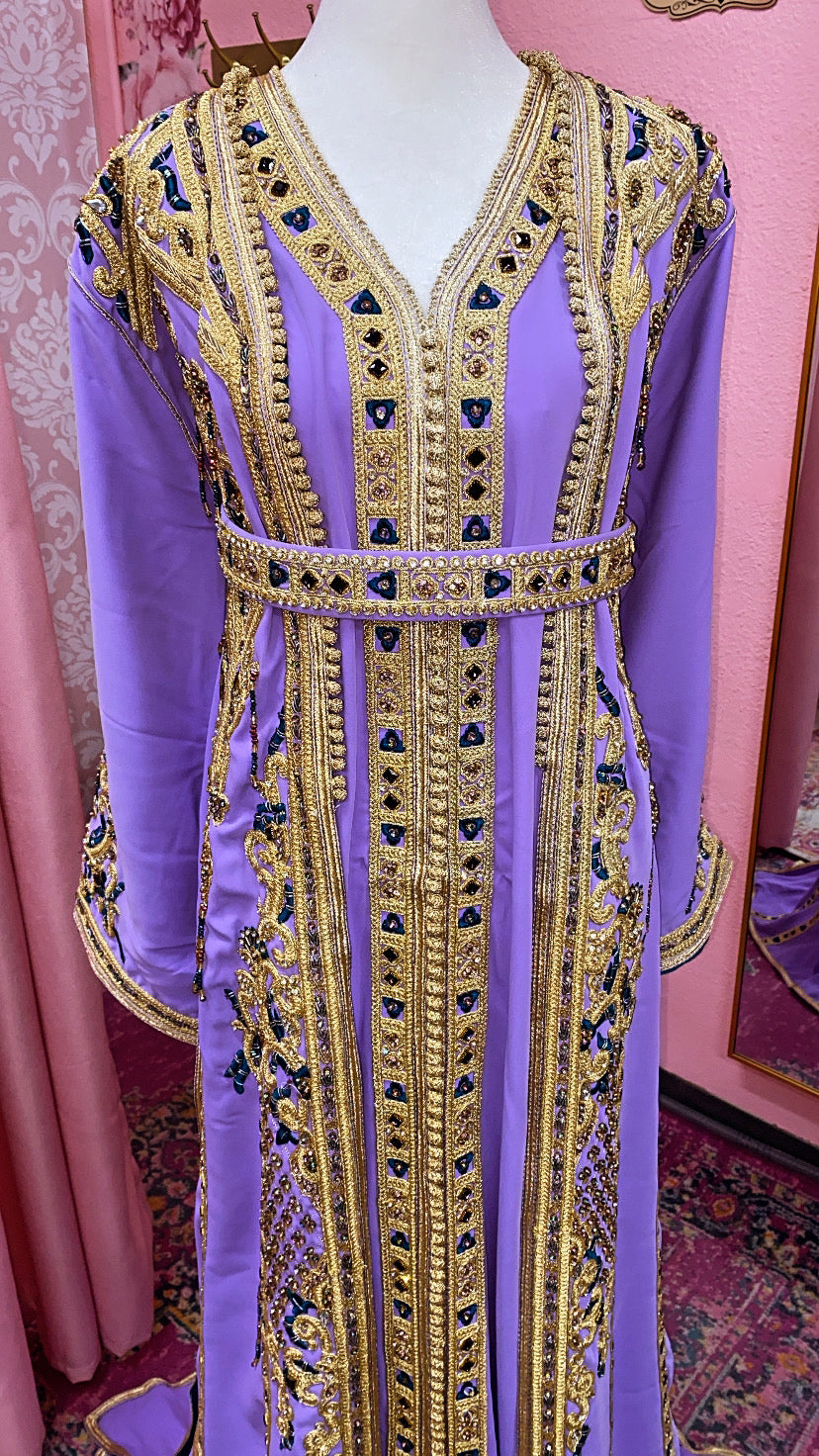 Moroccan Traditional Satin Lined Kimono Caftan