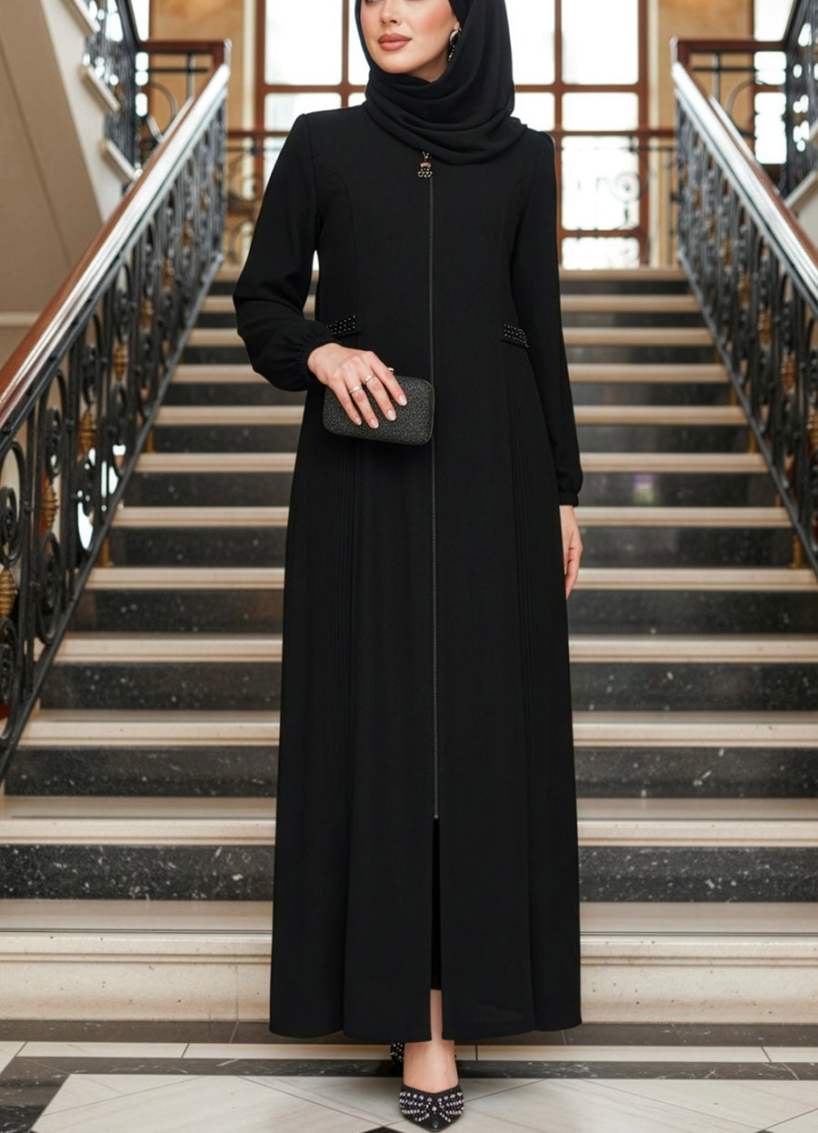 Turkish Style Zipper Abaya