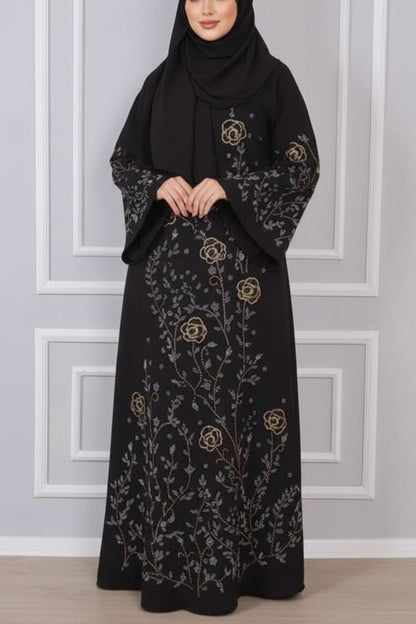Dubai Style Floral Embellished Dress