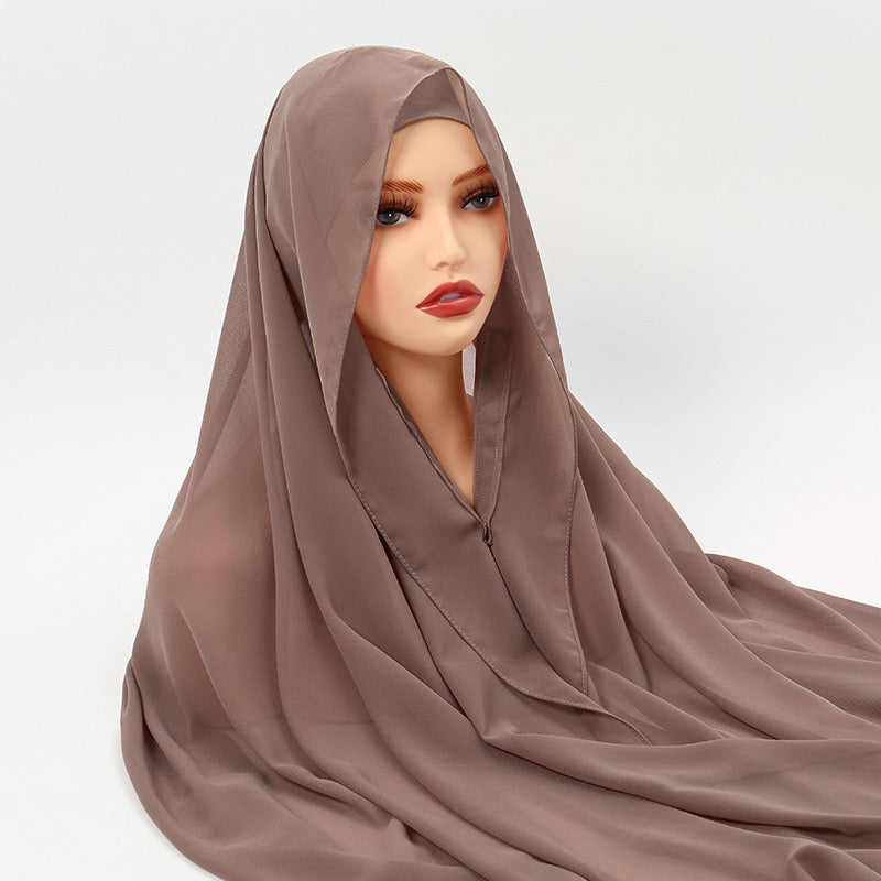 Instant Chiffon Hijab with Built-in Magnets