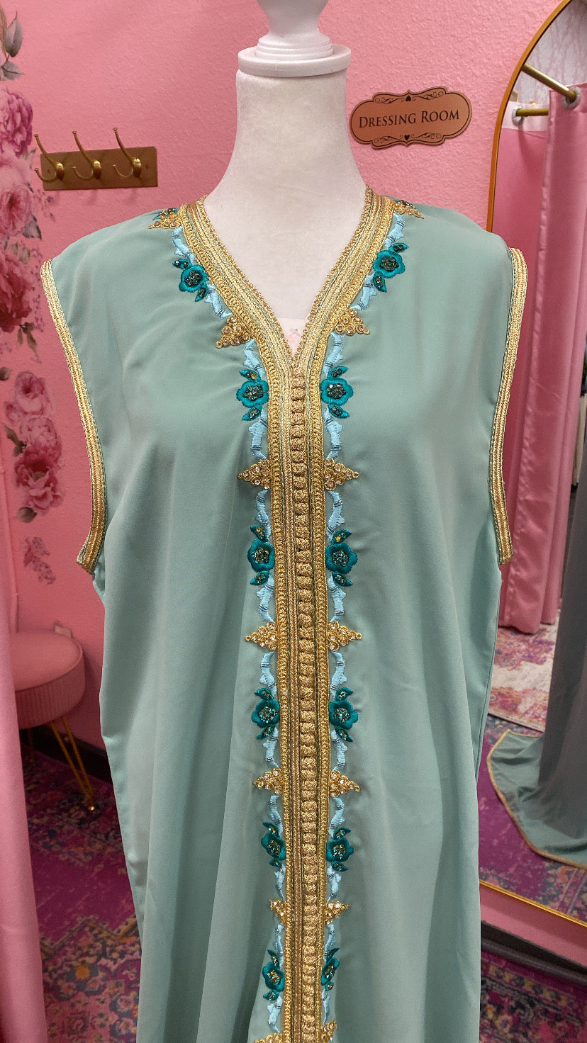 Moroccan Traditional Satin Lined Kimono Caftan