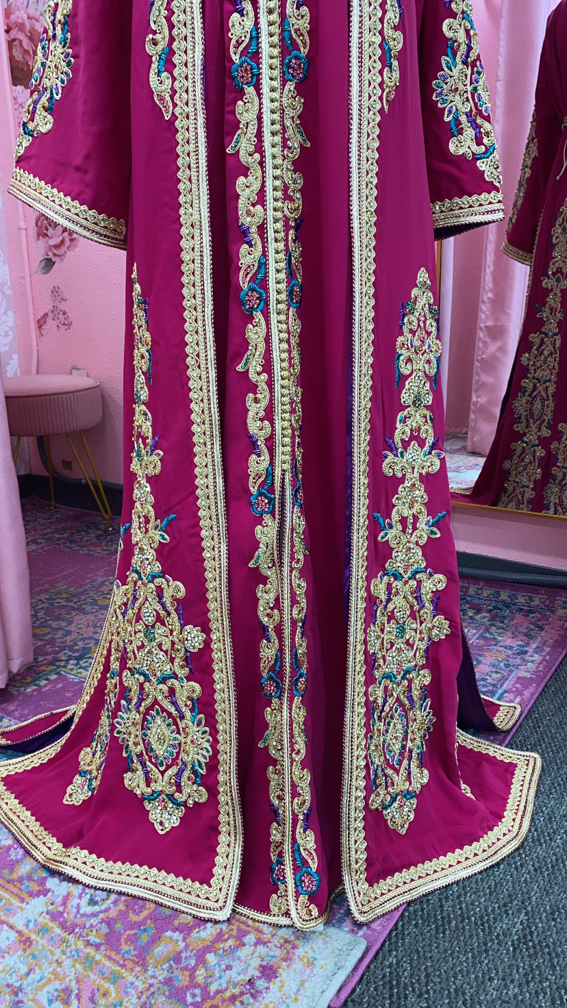Moroccan Traditional Satin Lined Kimono Caftan