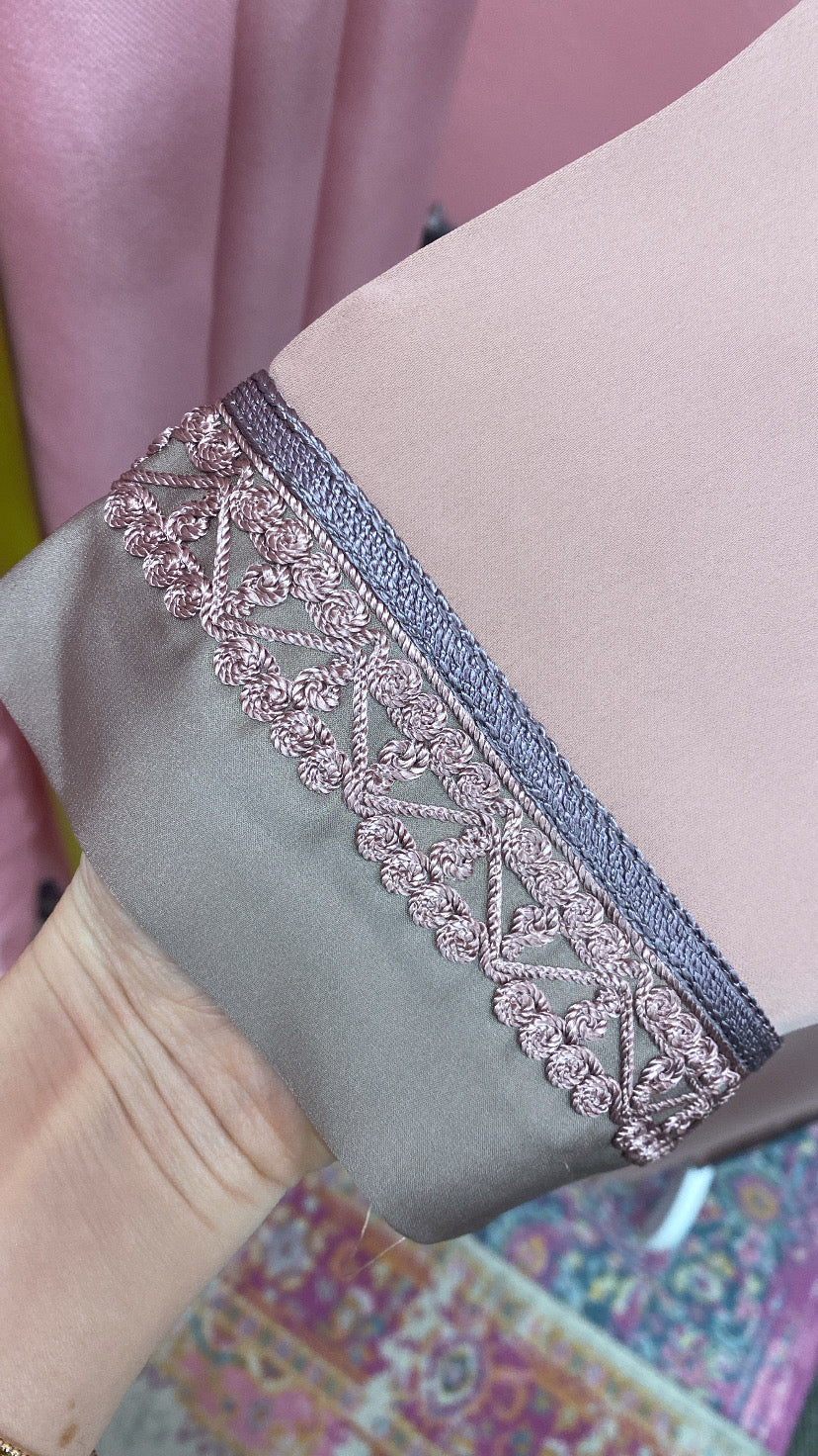 Traditional Moroccan Satin Embroidered Djellaba