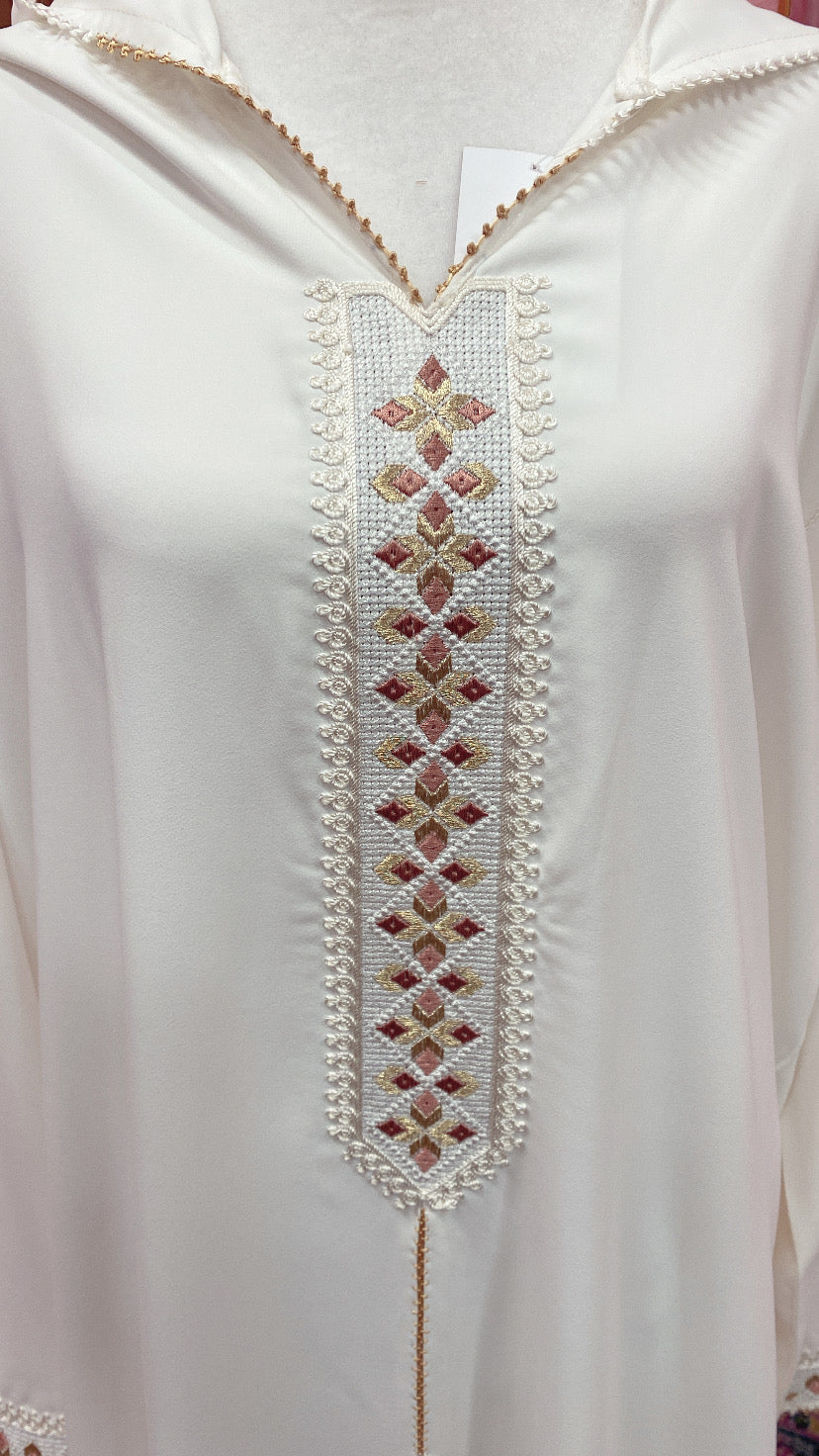 Traditional Moroccan Embroidered Djellaba