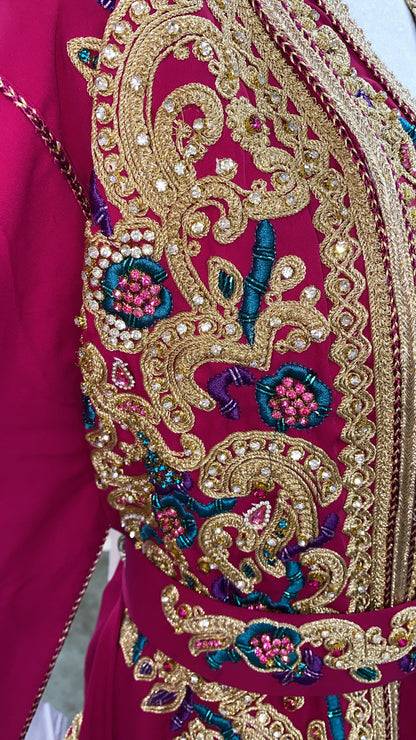 Moroccan Traditional Satin Lined Kimono Caftan