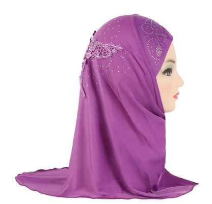 Kids Embellished Hijabs(Multi Colors)