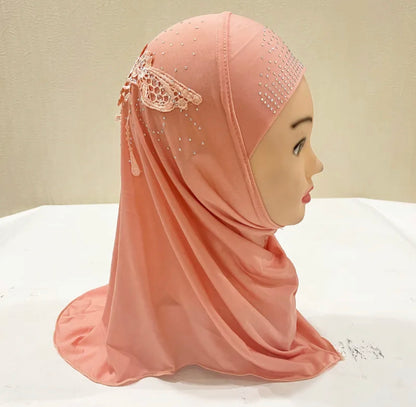Kids Embellished Hijabs(Multi Colors)