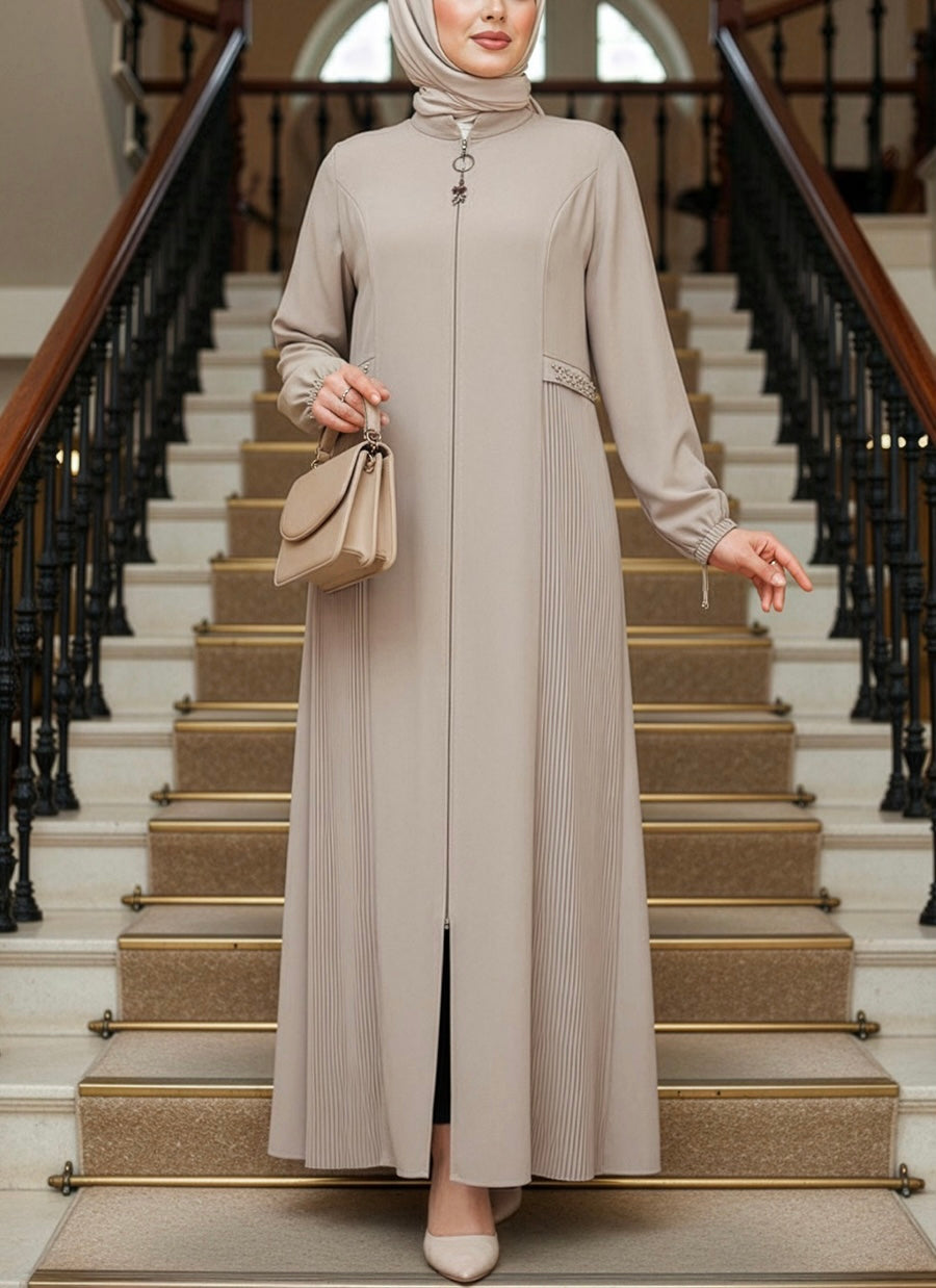 Turkish Style Zipper Abaya