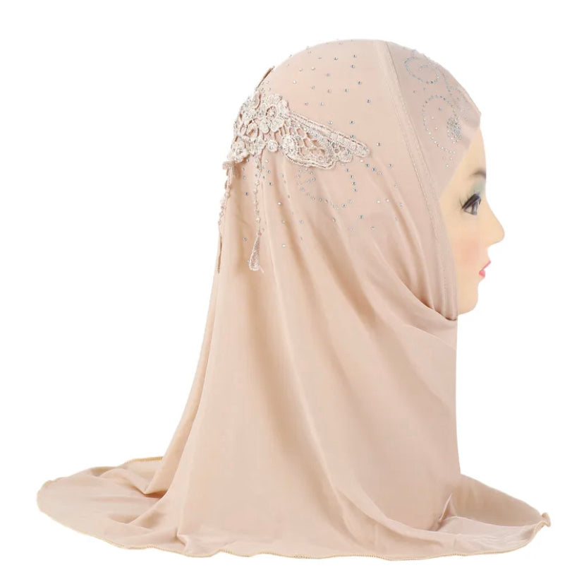 Kids Embellished Hijabs(Multi Colors)