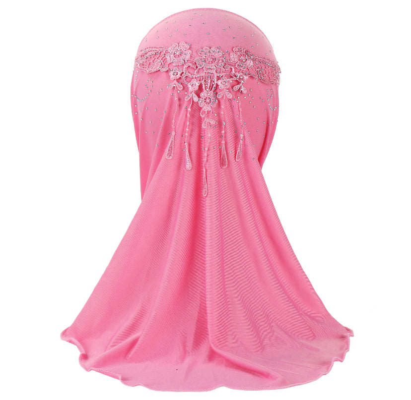 Kids Embellished Hijabs(Multi Colors)