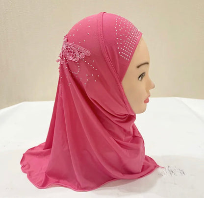 Kids Embellished Hijabs(Multi Colors)