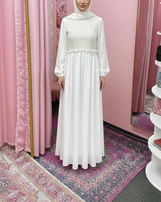 Turkish Cotton Lace Embroidered Dress