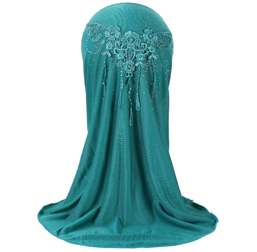 Kids Embellished Hijabs(Multi Colors)