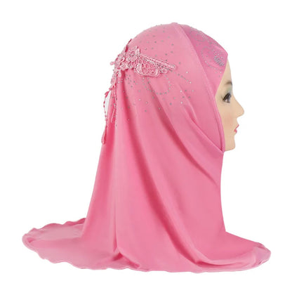 Kids Embellished Hijabs(Multi Colors)