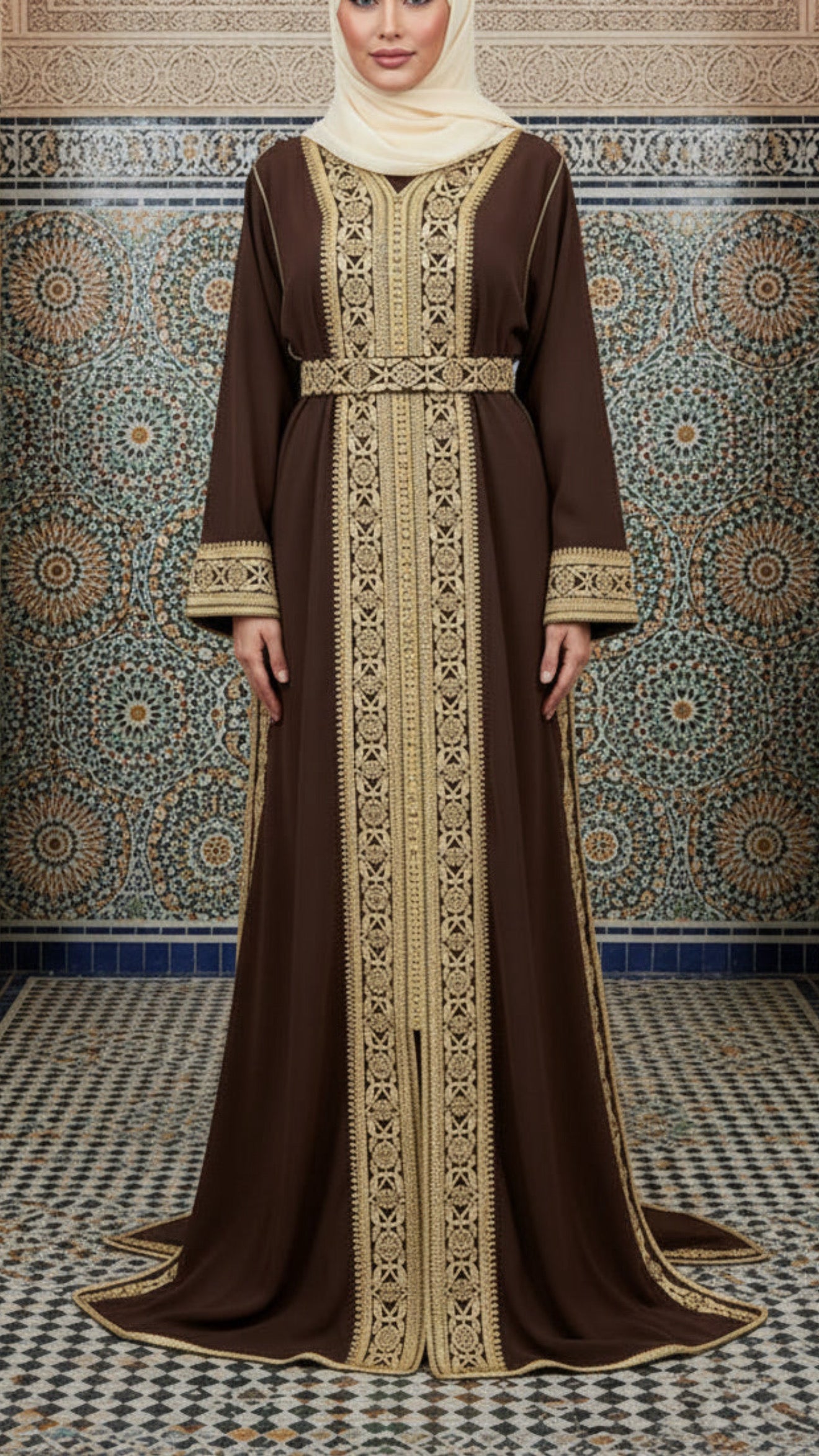 Moroccan Traditional Embellished Caftan