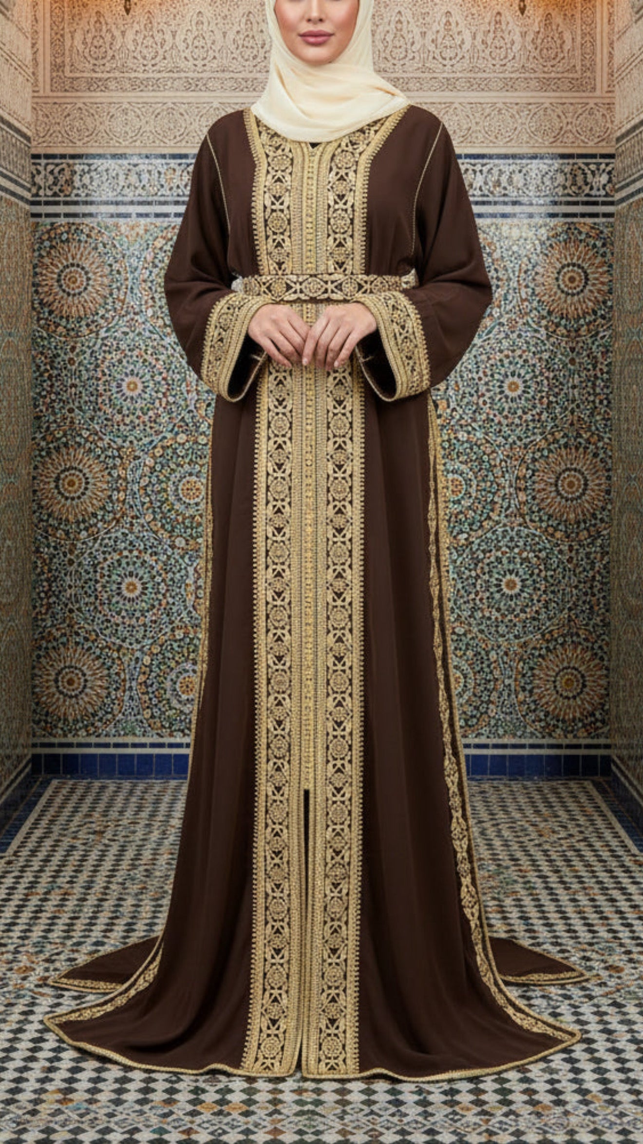 Moroccan Traditional Embellished Caftan
