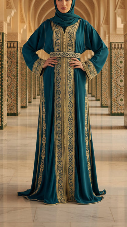 Moroccan Traditional Embellished Caftan