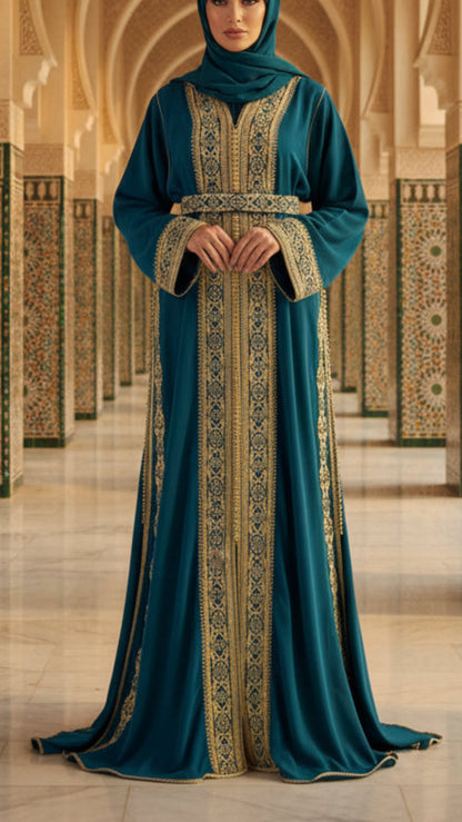 Moroccan Traditional Embellished Caftan
