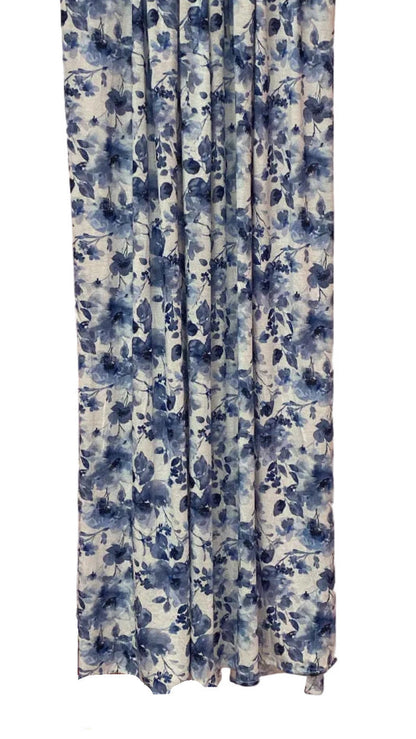 Blue Floral Jersey Cotton Pattern Hijab