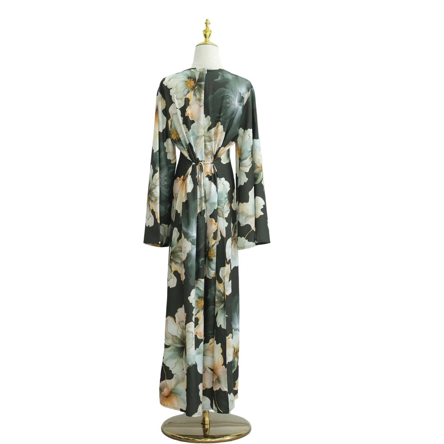 Floral Print Satin Dress