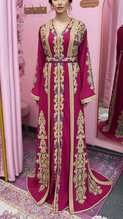 Moroccan Traditional Satin Lined Kimono Caftan
