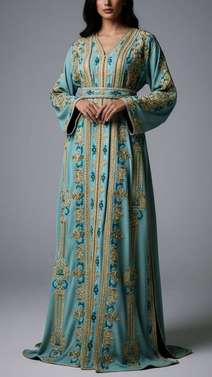 Moroccan Traditional Satin Lined Kimono Caftan