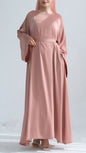 Elegant Satin Princess Abaya Dress