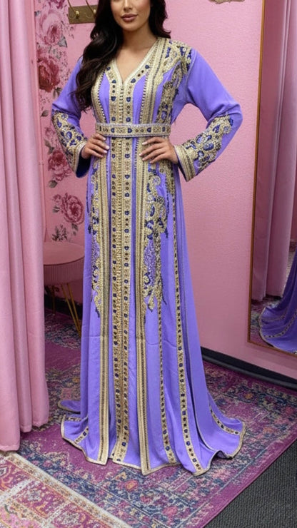 Moroccan Traditional Satin Lined Kimono Caftan