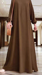 Brown Abaya Dress with Front Zipper(Multi Colors)