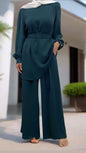 Dubai Style Belted Pant Suit(Multi Colors)
