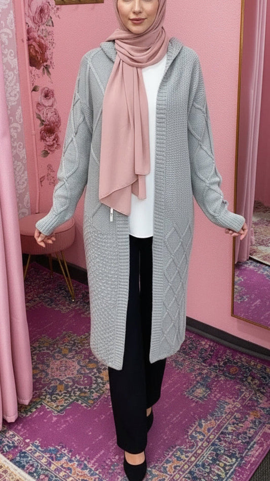 Knitted Hoodie Turkish Style Sweater