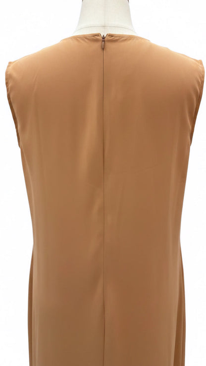 Beaded Embellished 2 Piece Camel Turkish Abaya