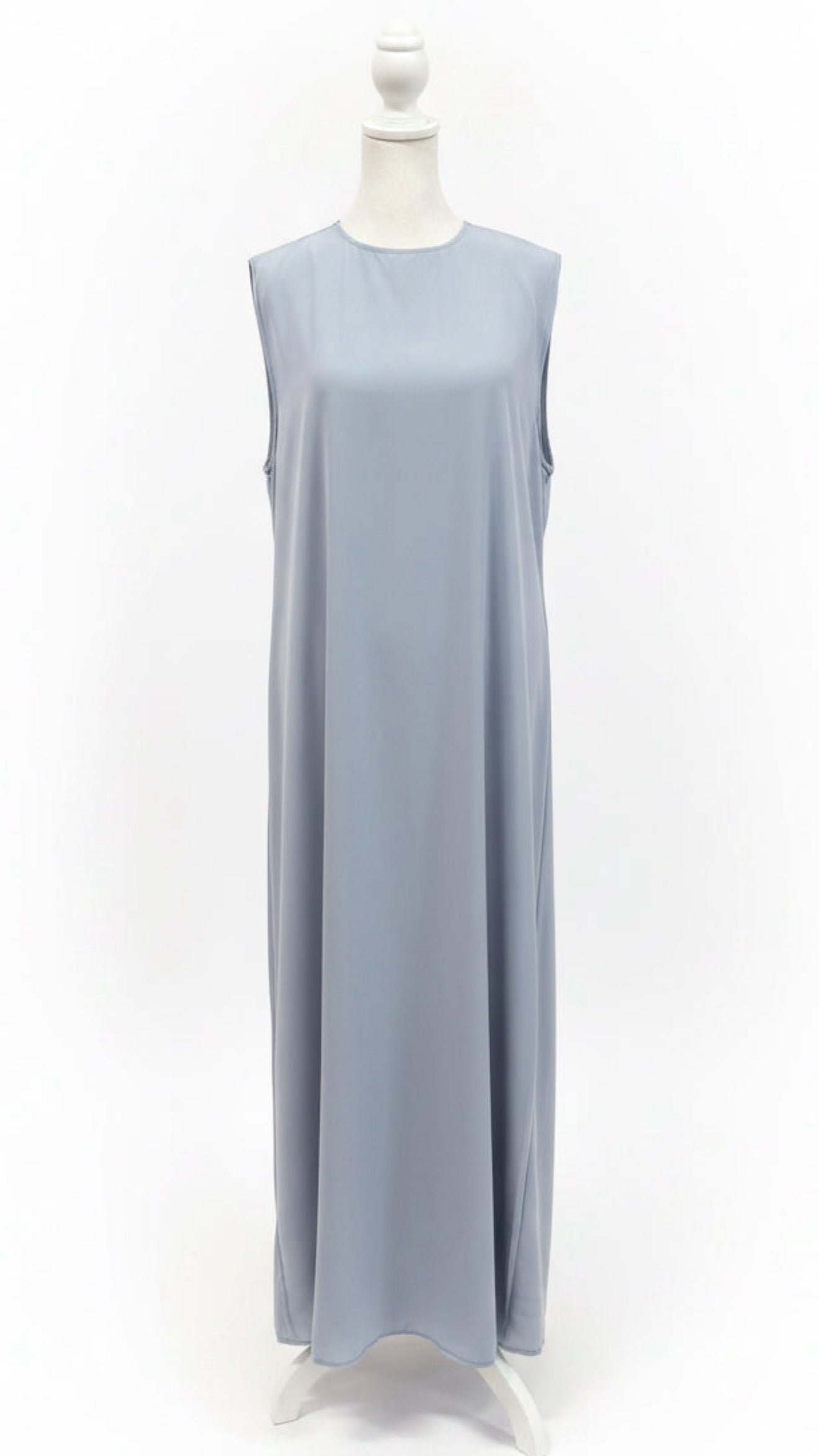 Beaded Embellished 2 Piece Turkish Blue Slate Abaya