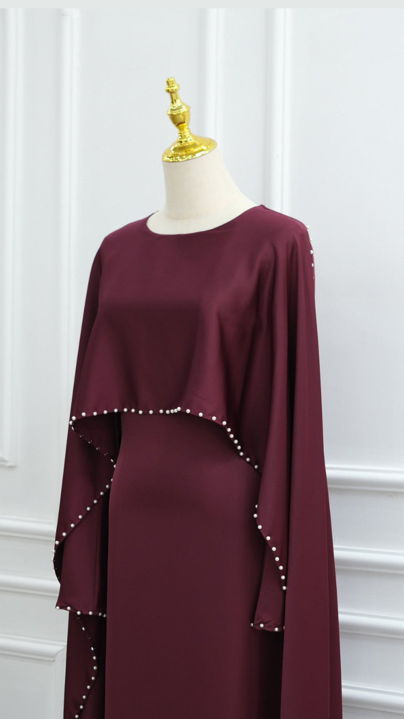 Pearl Lined Abaya Dress