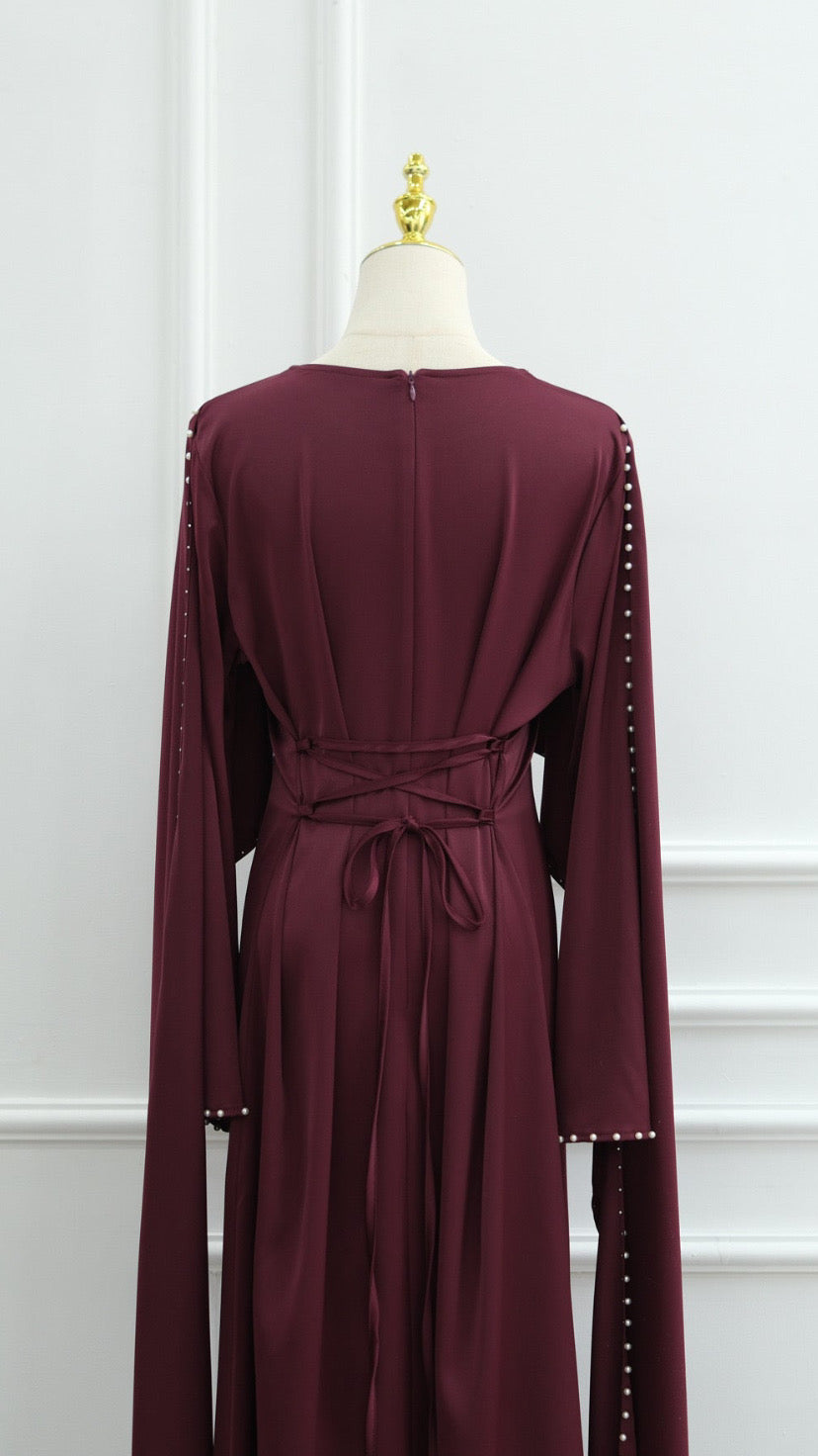 Pearl Lined Abaya Dress